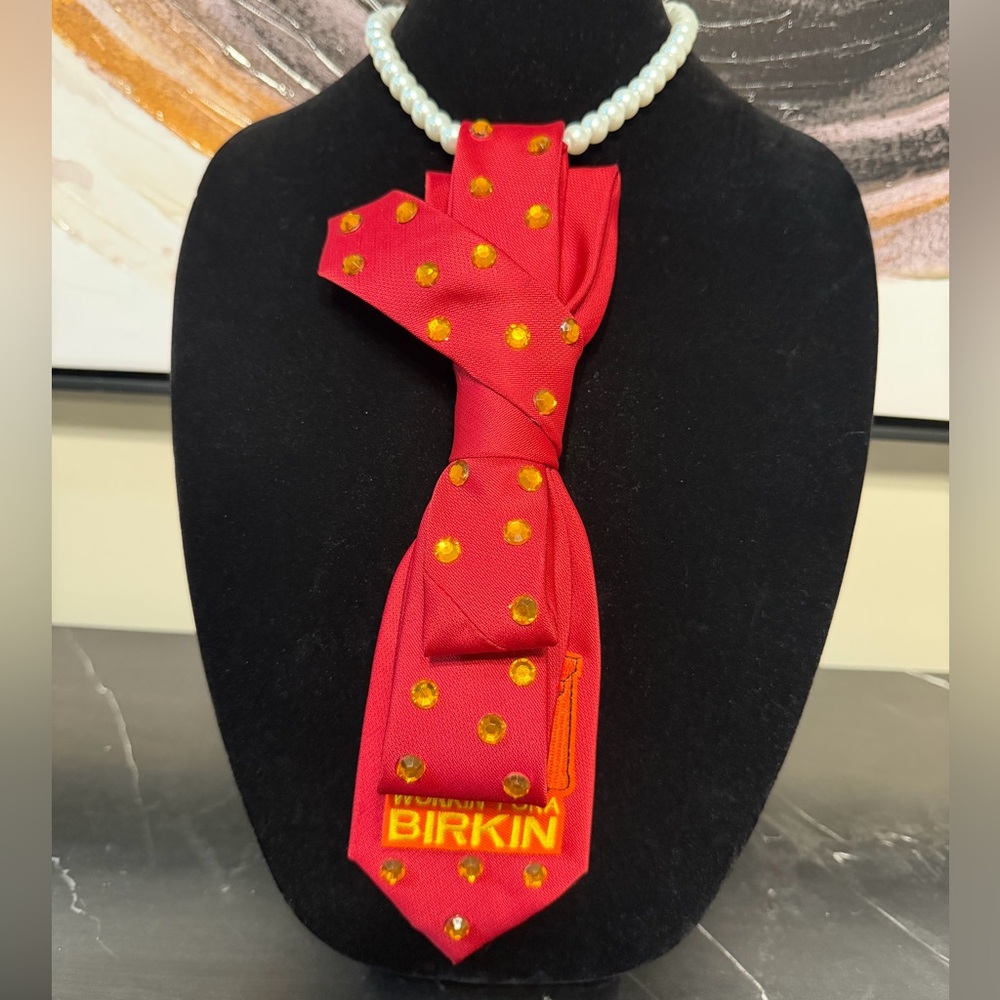 Red and Gold Polka Dot Tie